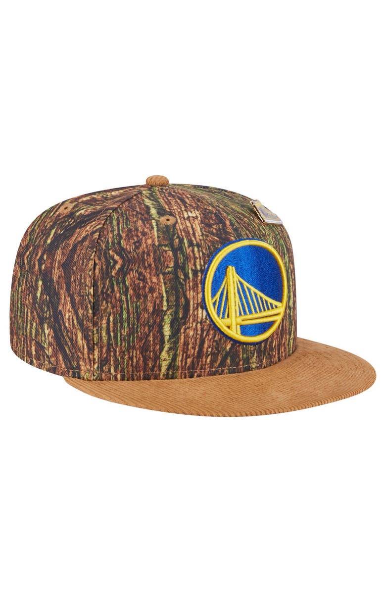 New Era Men's New Era Camo Golden State Warriors Victory Grove Forest Sneaker Pin 9FIFTY Snapback Hat, Alternate, color,