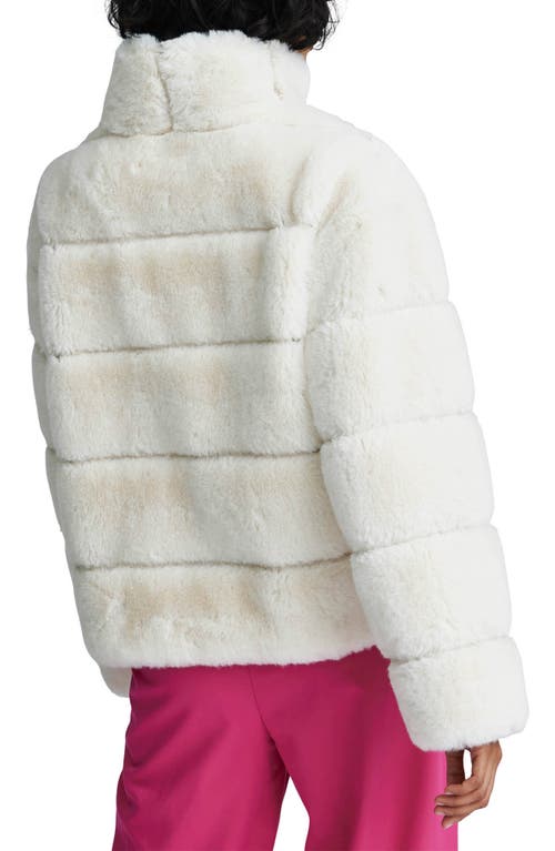 Nvlt Boxy Faux Fur Jacket In White