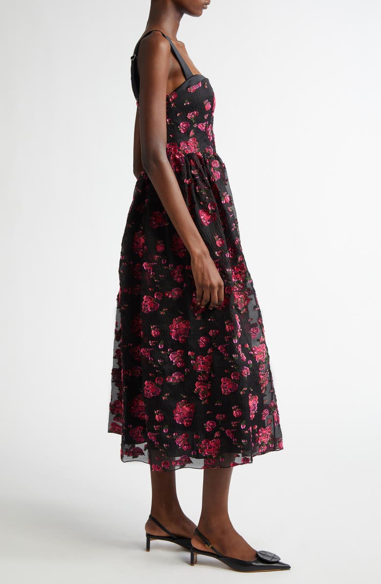 Erdem Floral Fil Coupé Cocktail Dress, Alternate, color, 