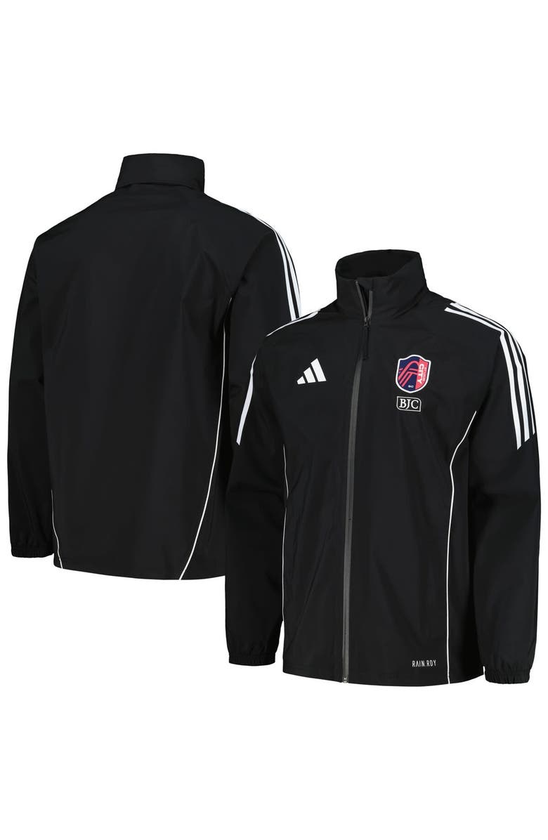 adidas Men's adidas Black St. Louis City SC Tiro 24 Full-Zip Hoodie Rain Jacket, Main, color, Black