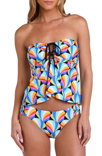 Sunshine 79 Hang Loose Bandeau Swim Top In Blue