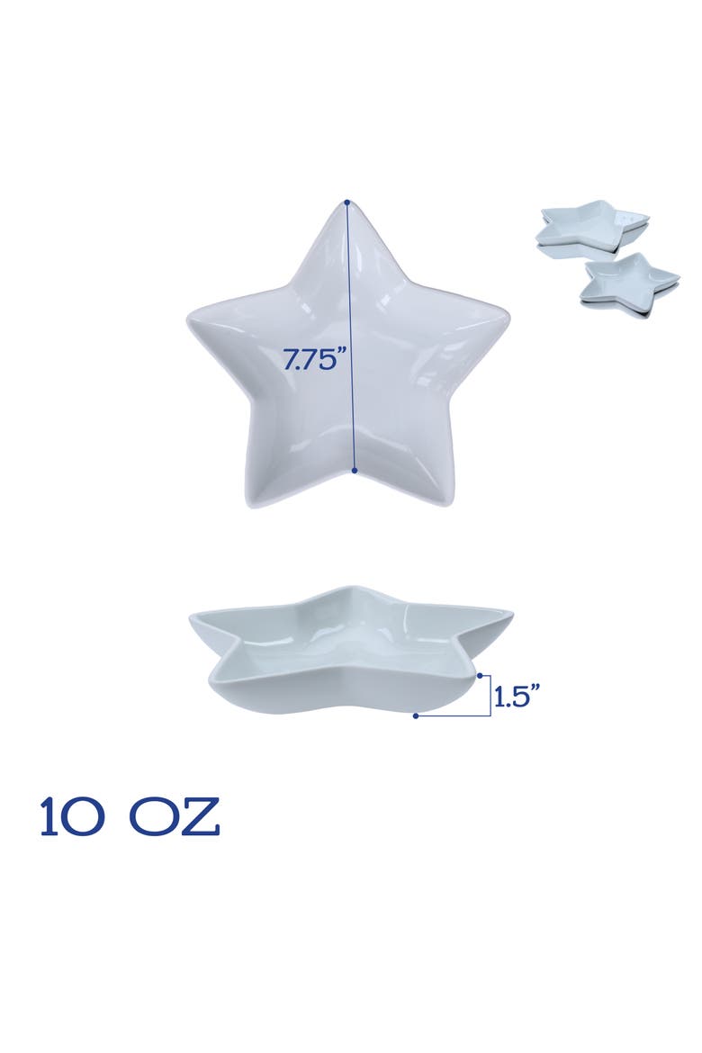 Assorted 4-Piece Star Bowls, Alternate, color, WHITE