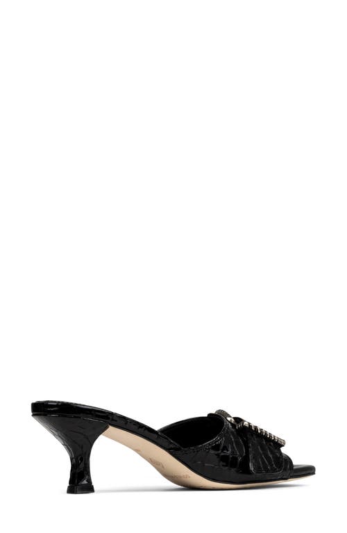 DONALD PLINER DONALD PLINER BUCKLE CROC EMBOSSED SLIDE SANDAL 