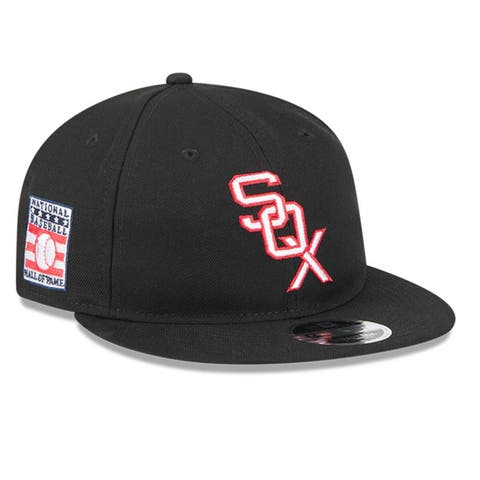 Men's New Era Black Chicago White Sox Baseball Hall of Fame Retro Crown 9FIFTY Adjustable Hat