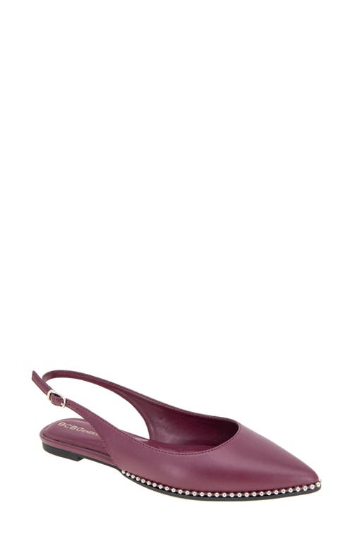 bcbg Valerie Slingback Pointed Toe Flat in Windsor Wine 