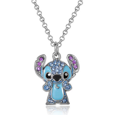 Lilo & Stitch Pave Crystal Pendant Necklace