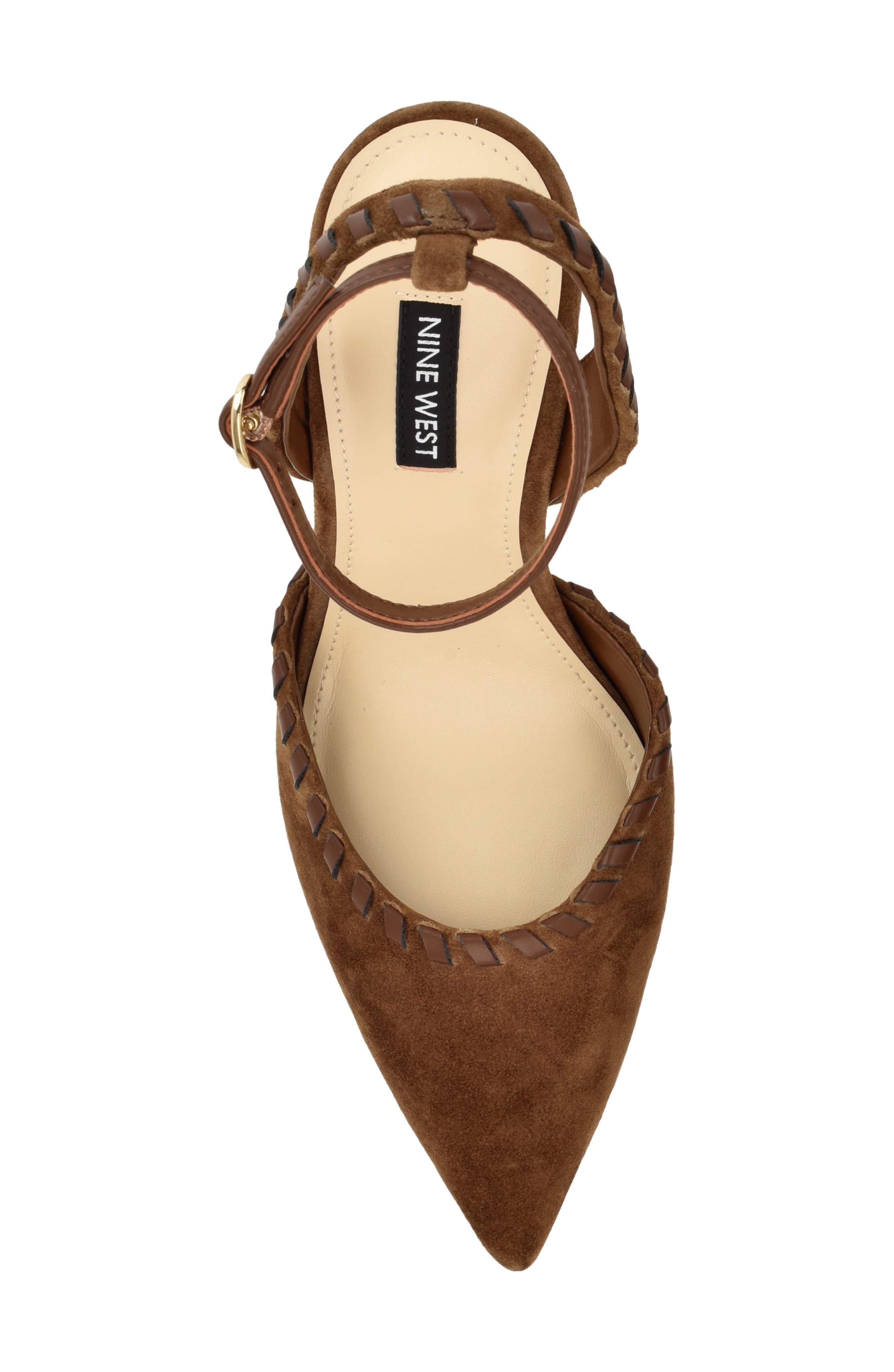 Kenedy Ankle Strap Pump, Alternate, color, MEDIUM BROWN