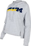 CONCEPTS SPORT Women's Concepts Sport Gray Michigan Wolverines Cedar Tri-Blend Raglan Pullover Hoodie