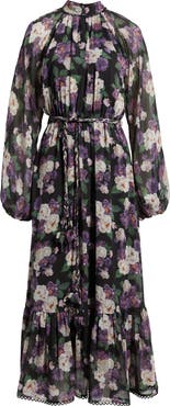 En Saison Jasmine Floral Tie Waist Maxi Dress