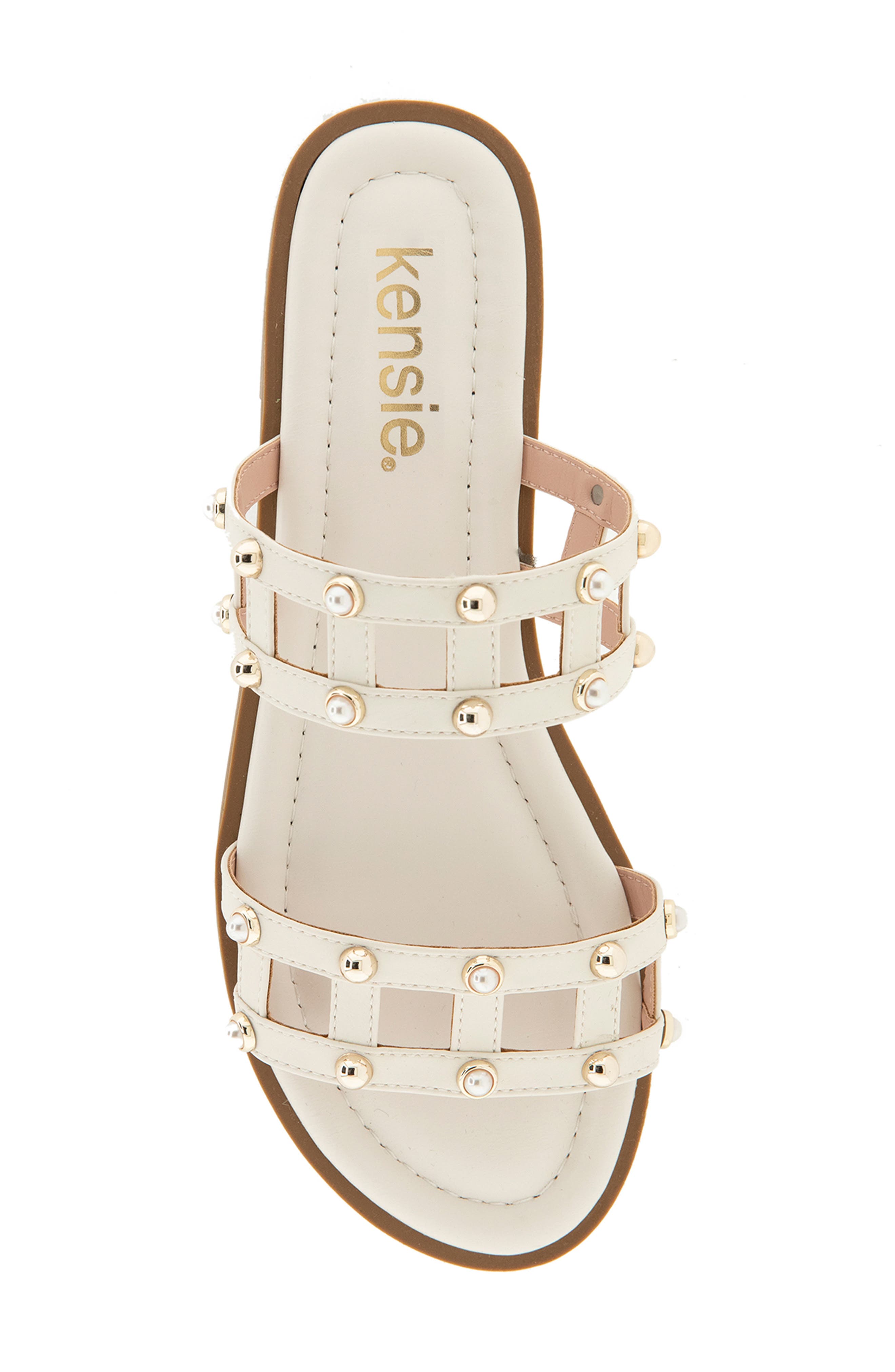 Kensie Malory Slide Sandal, Alternate, color, Off White