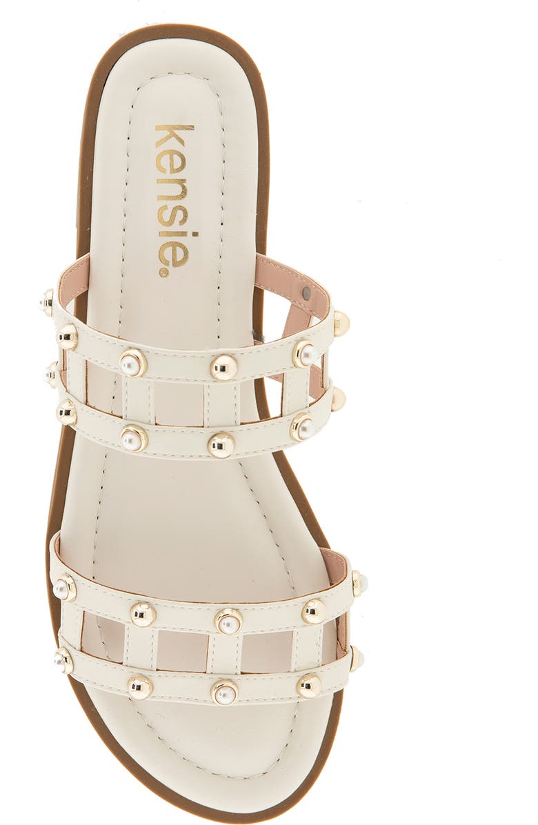 Kensie Malory Slide Sandal, Alternate, color, Off White