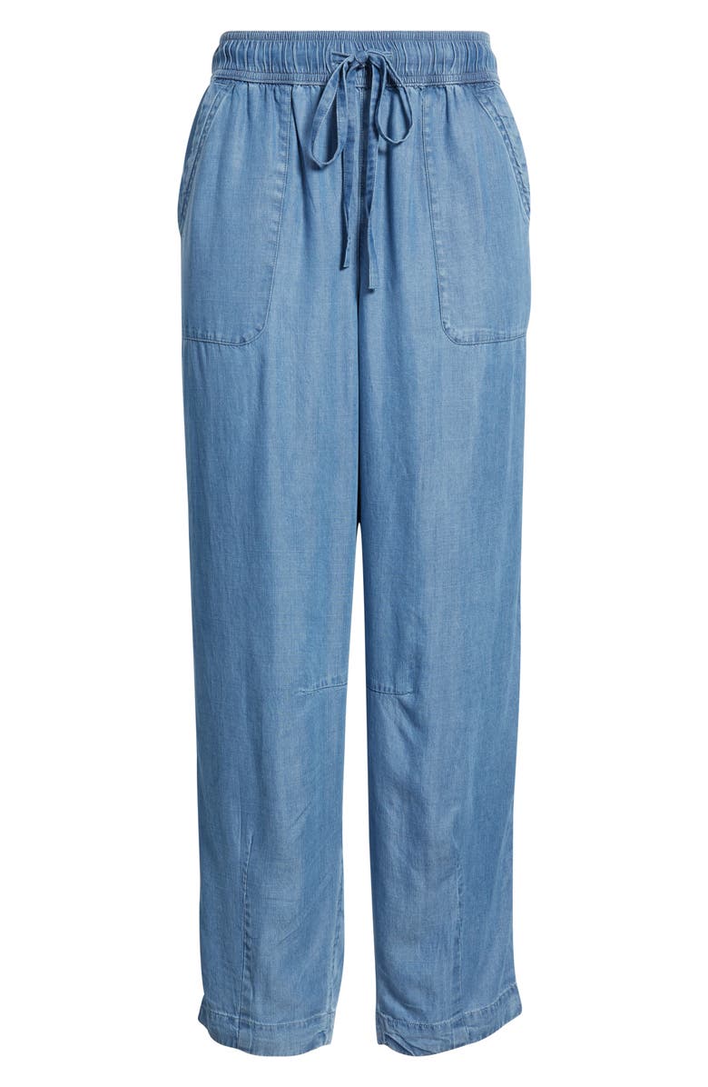 Caslon<sup>®</sup> Ankle Drawstring Utility Pants, Alternate, color, Medium Wash