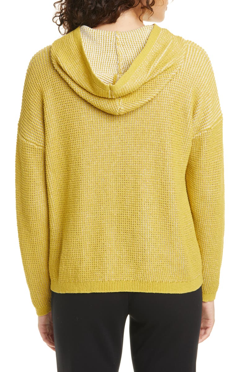 Eileen Fisher Organic Cotton Blend Hooded Sweater, Alternate, color,