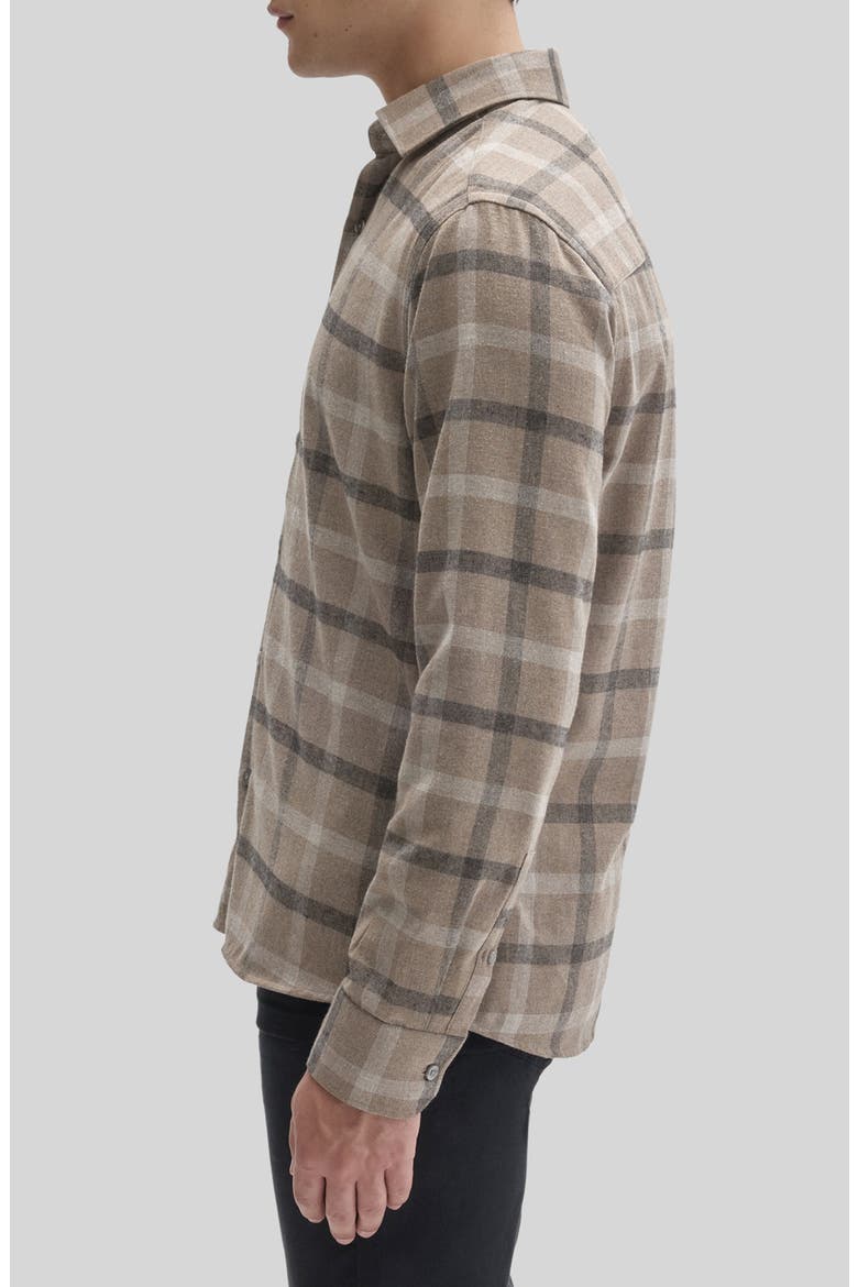 Liam Plaid Button Down Shirt, Alternate, color, SEQUOIA