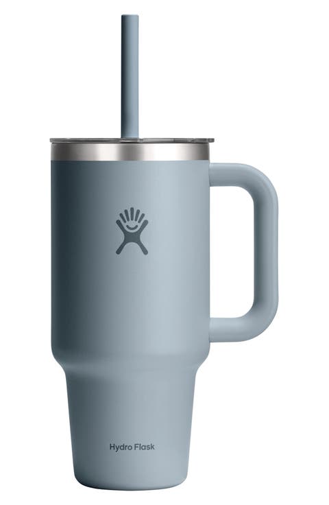 32-Ounce Clear Lid Travel Tumbler