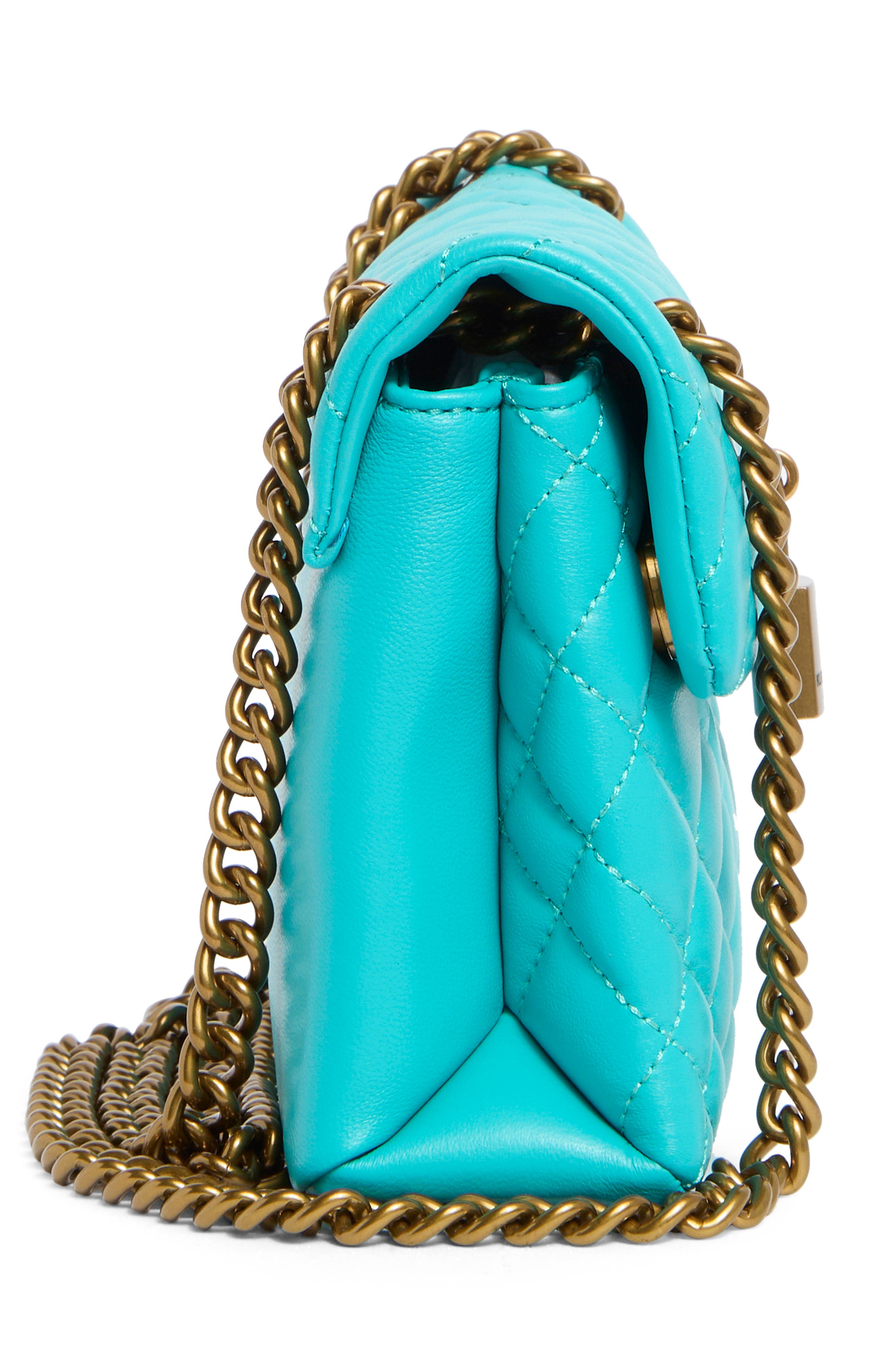 Kurt Geiger London Mini Brixton Quilted Leather Convertible Crossbody Bag, Alternate, color, 