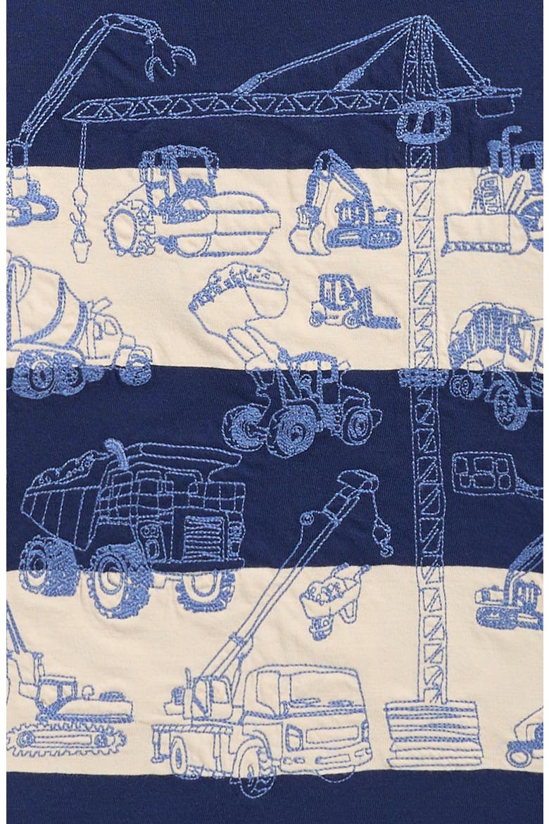 Kids' Embroidered Cotton T-Shirt, Alternate, color, NAVY CONSTRUCTION VEHICLES