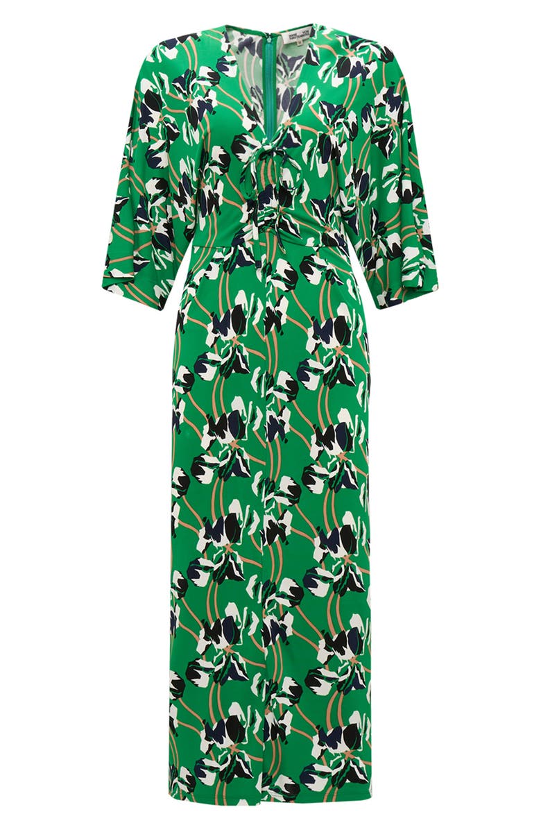 Diane von Furstenberg Valerie Floral Elbow Sleeve Dress, Alternate, color, 