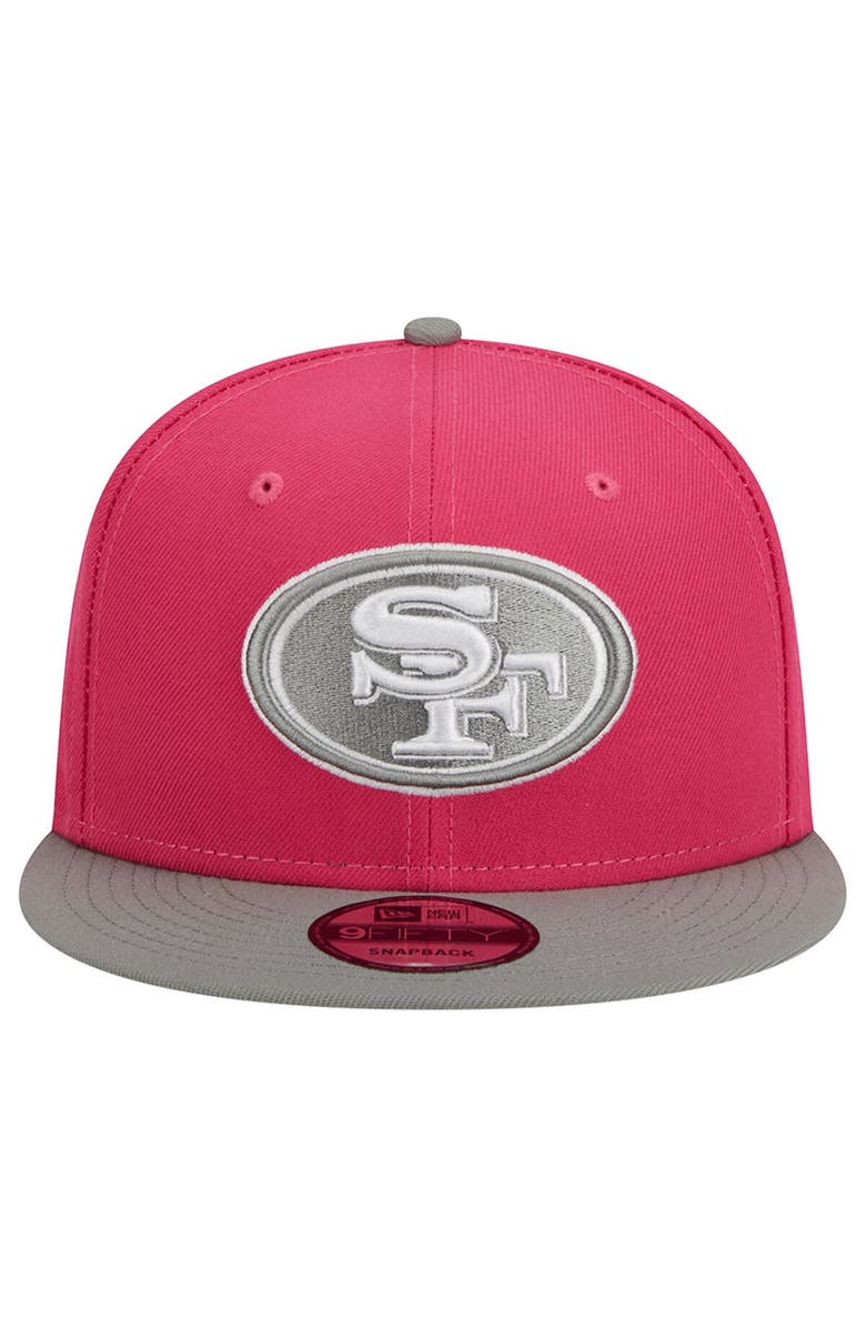 New Era Men's New Era Pink/Gray San Francisco 49ers 2-Tone Color Pack 9FIFTY Snapback Hat, Alternate, color, 