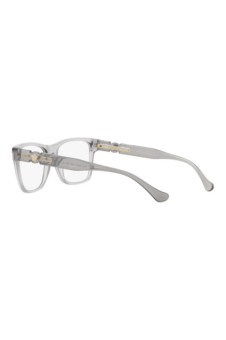 57mm Rectangular Optical Glasses, Alternate, color, TRANSPARENT GREY