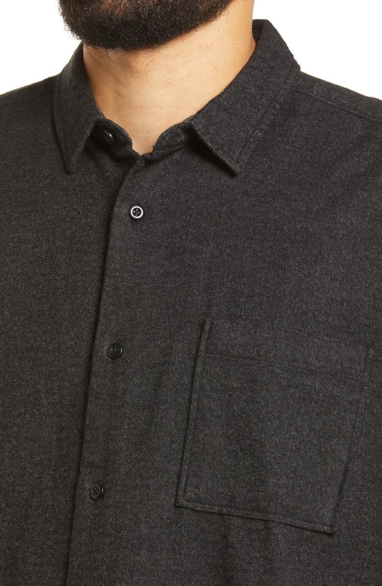 BP. Solid Flannel Button-Up Shirt, Alternate, color, 