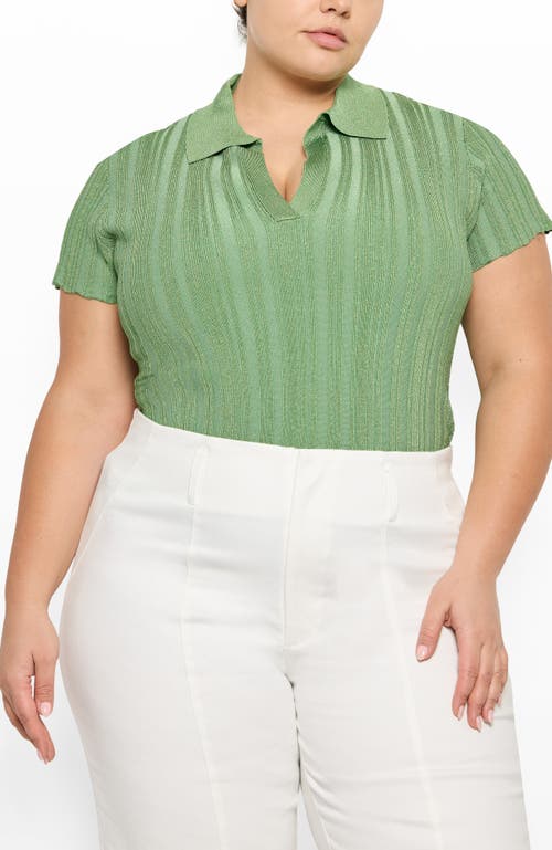 As B Y Df Tilda Ribbed Top In Mint Matcha