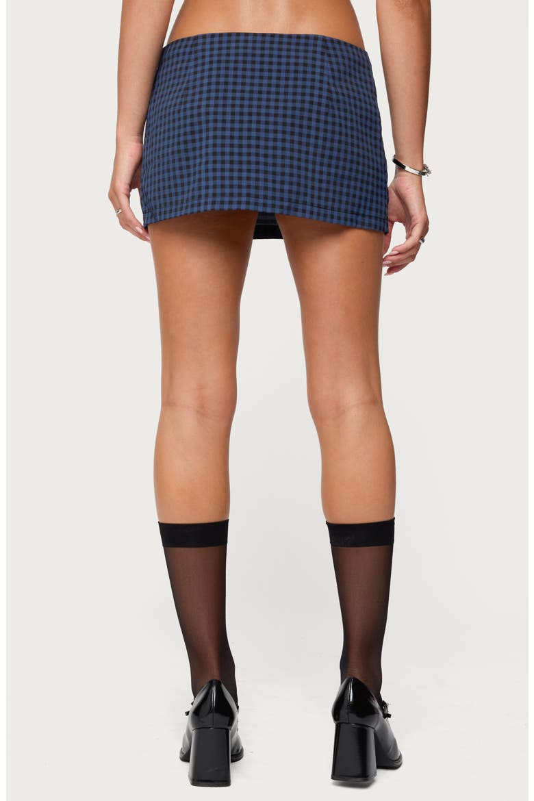 Winsley Gingham Mini Skort, Alternate, color, BLUE-AND-BLACK