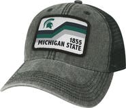 LEGACY ATHLETIC Men's Black Michigan State Spartans Sun & Bars Dashboard Trucker Snapback Hat
