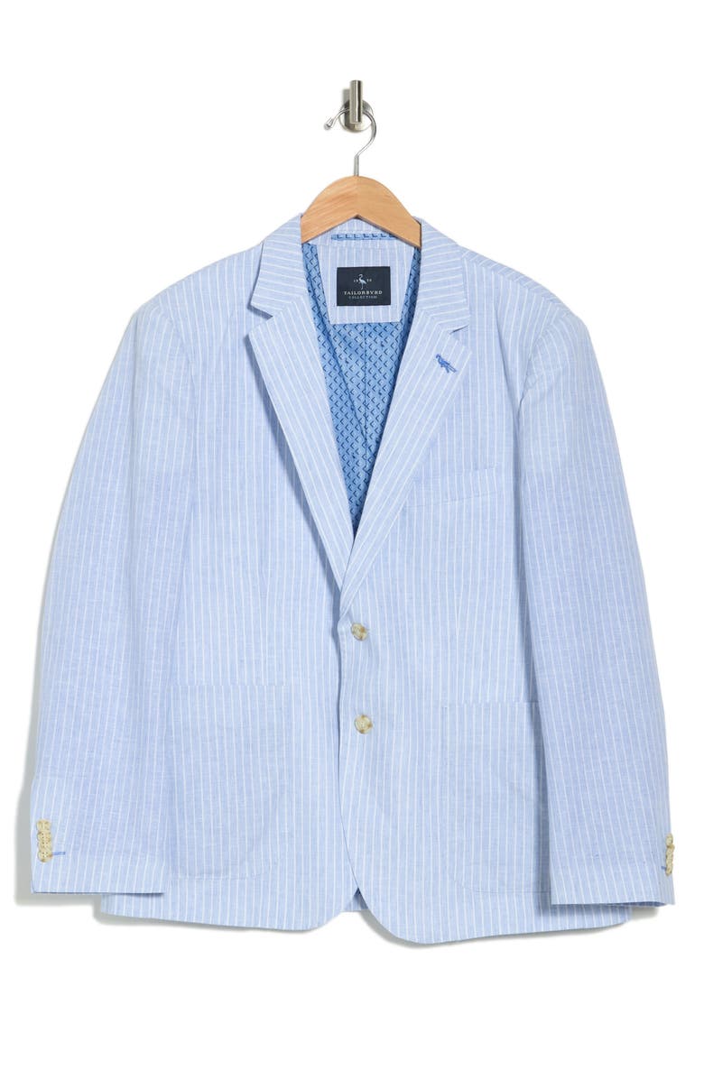 TailorByrd Linen Cotton Striped Sportcoat, Main, color, 