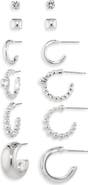 NORDSTROM RACK Set of 6 Stud & Hoop Earrings