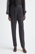 Saint Laurent Tailored Silk Straight Leg Pants
