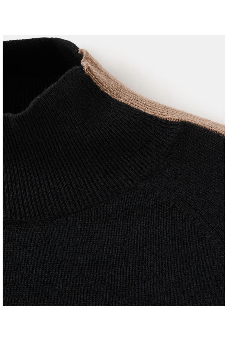 Mock Neck Sweater, Alternate, color, BLACK
