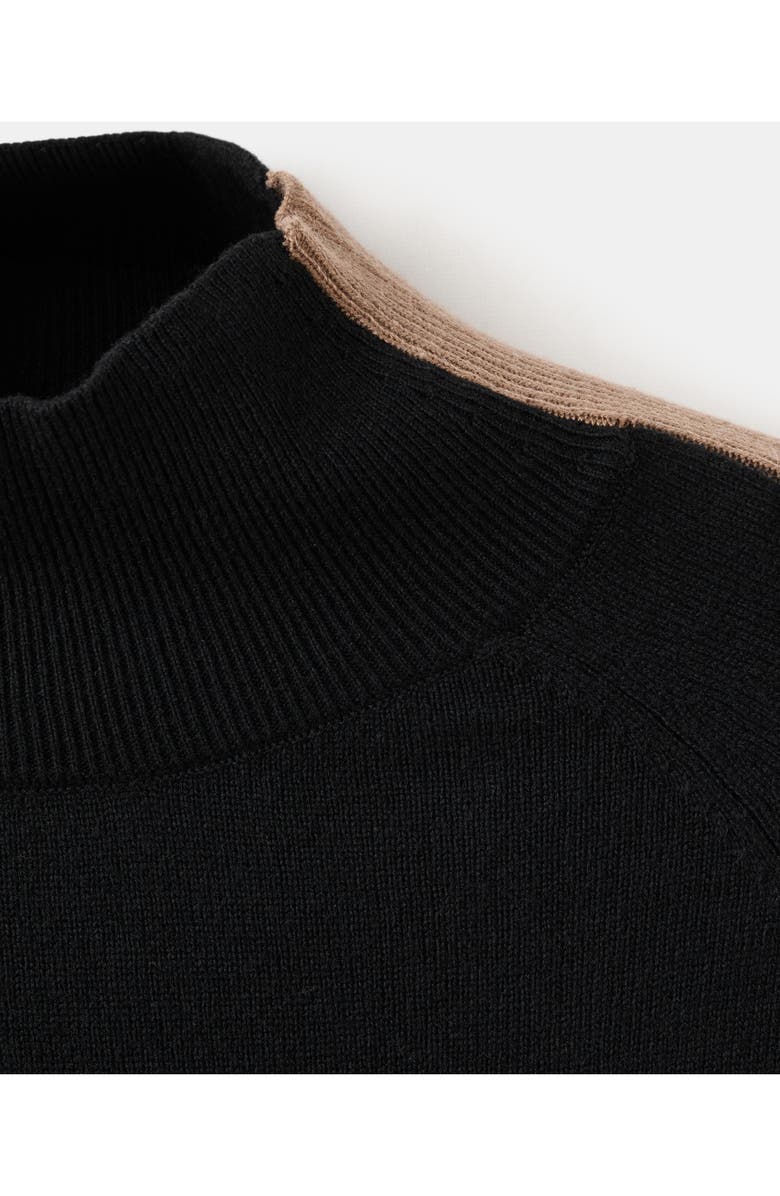 MANGO Mock Neck Sweater, Alternate, color, Black