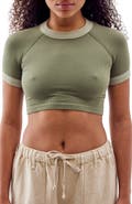BDG Urban Outfitters Rib Ringer Crop T-Shirt