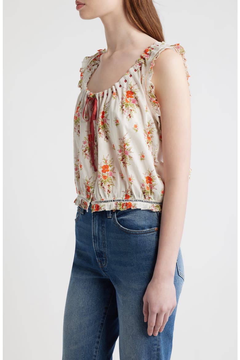 Traveler Embroidered Crop Top, Alternate, color, ROSE PETIT BOUQUET DE CHAMONIX