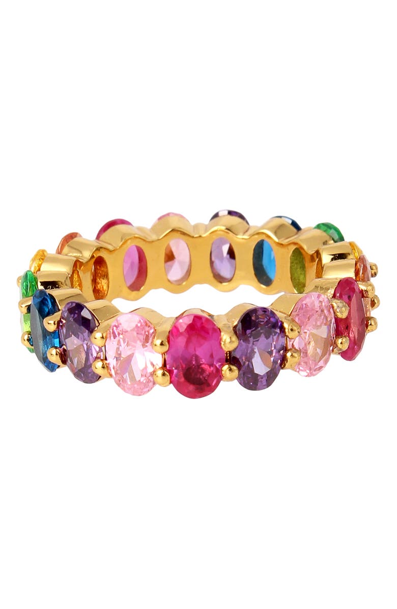 Kurt Geiger London Oval Crystal Ring, Alternate, color, Rainbow Multi