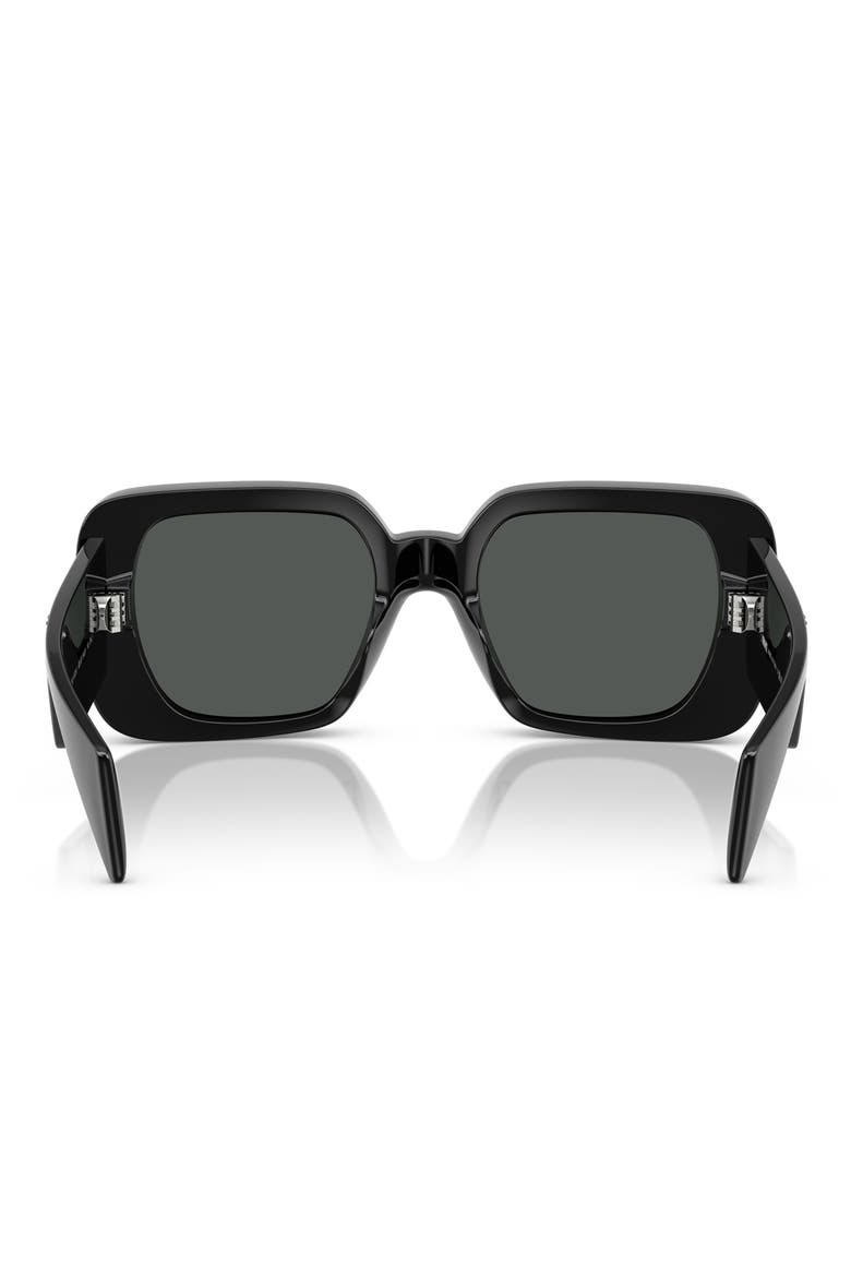 54mm Square Sunglasses, Alternate, color, BLACK