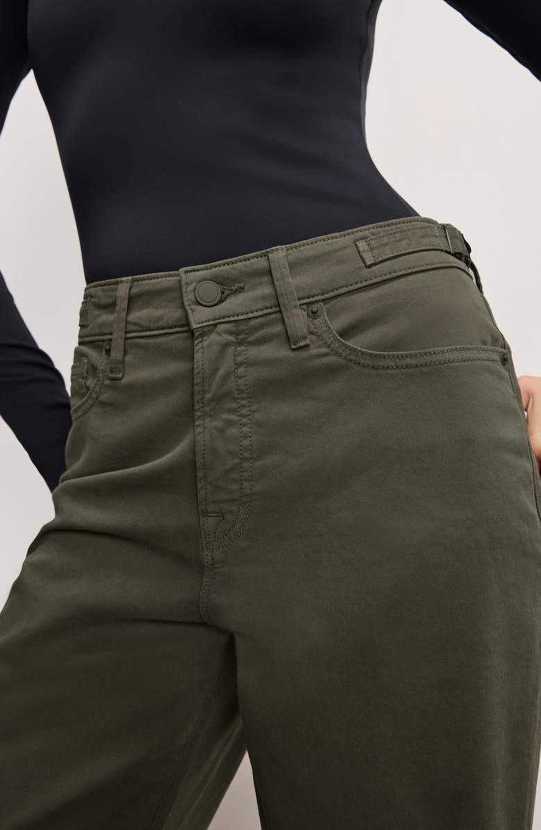 Good American Good Ease Wide Leg Twill Pants, Alternate, color, 