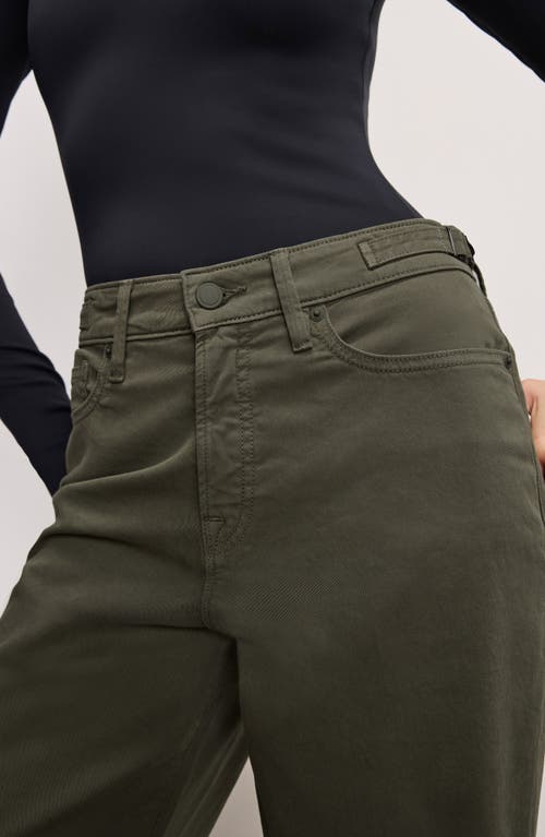 GOOD AMERICAN GOOD AMERICAN GOOD EASE WIDE LEG TWILL PANTS