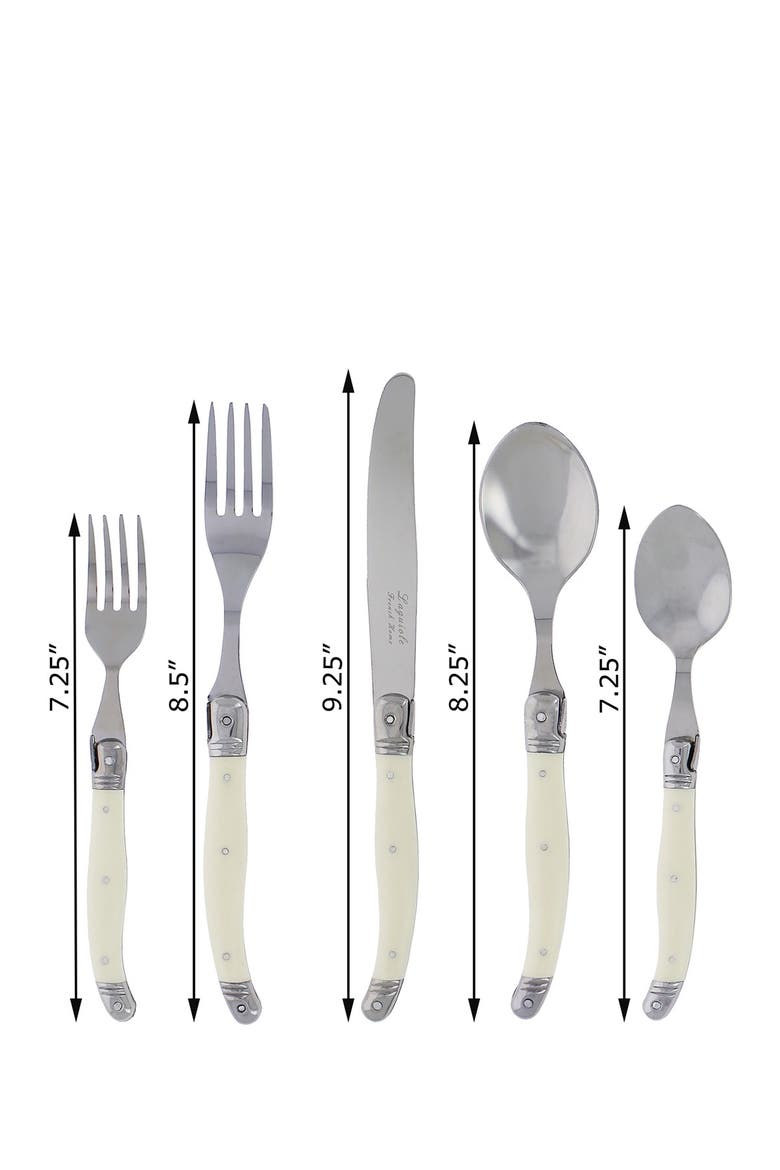 20-Piece Laguiole Flatware Set, Alternate, color, IVORY