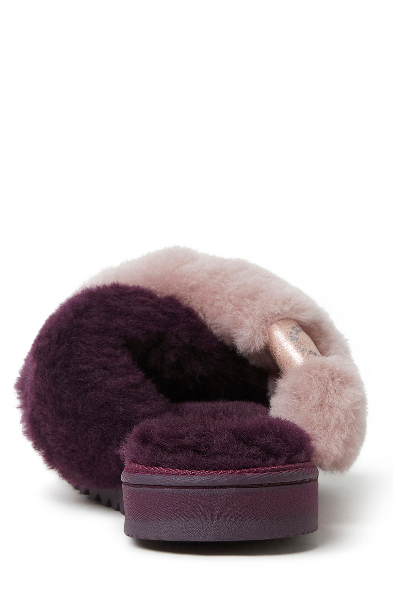 FIRESIDE BY DEARFOAMS New Castle Genuine Shearling Band Slide Slipper ...