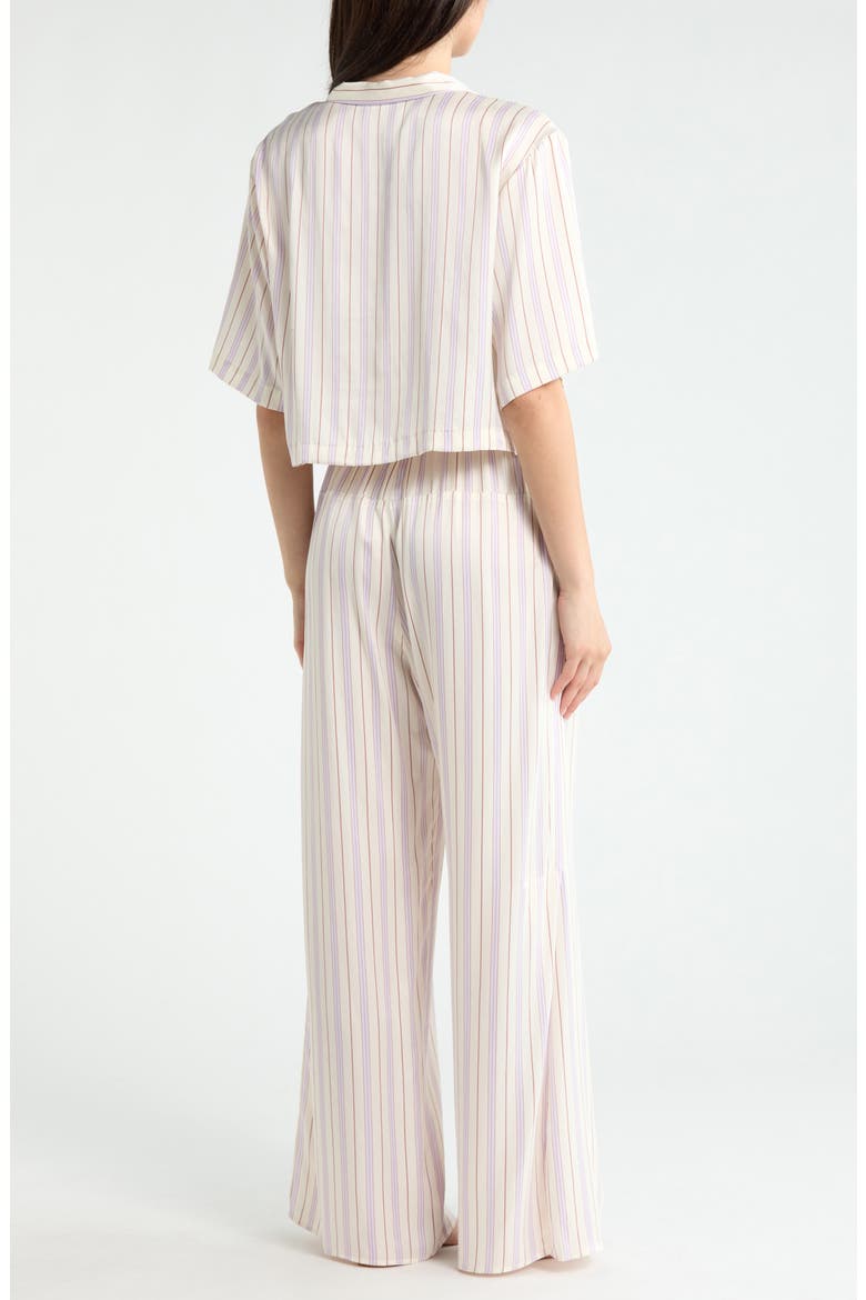 Washable High Waist Silk Pajamas, Alternate, color, WISTERIA STRIPE