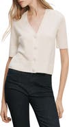 Veronica Beard Solene Short Sleeve Cashmere Cardigan