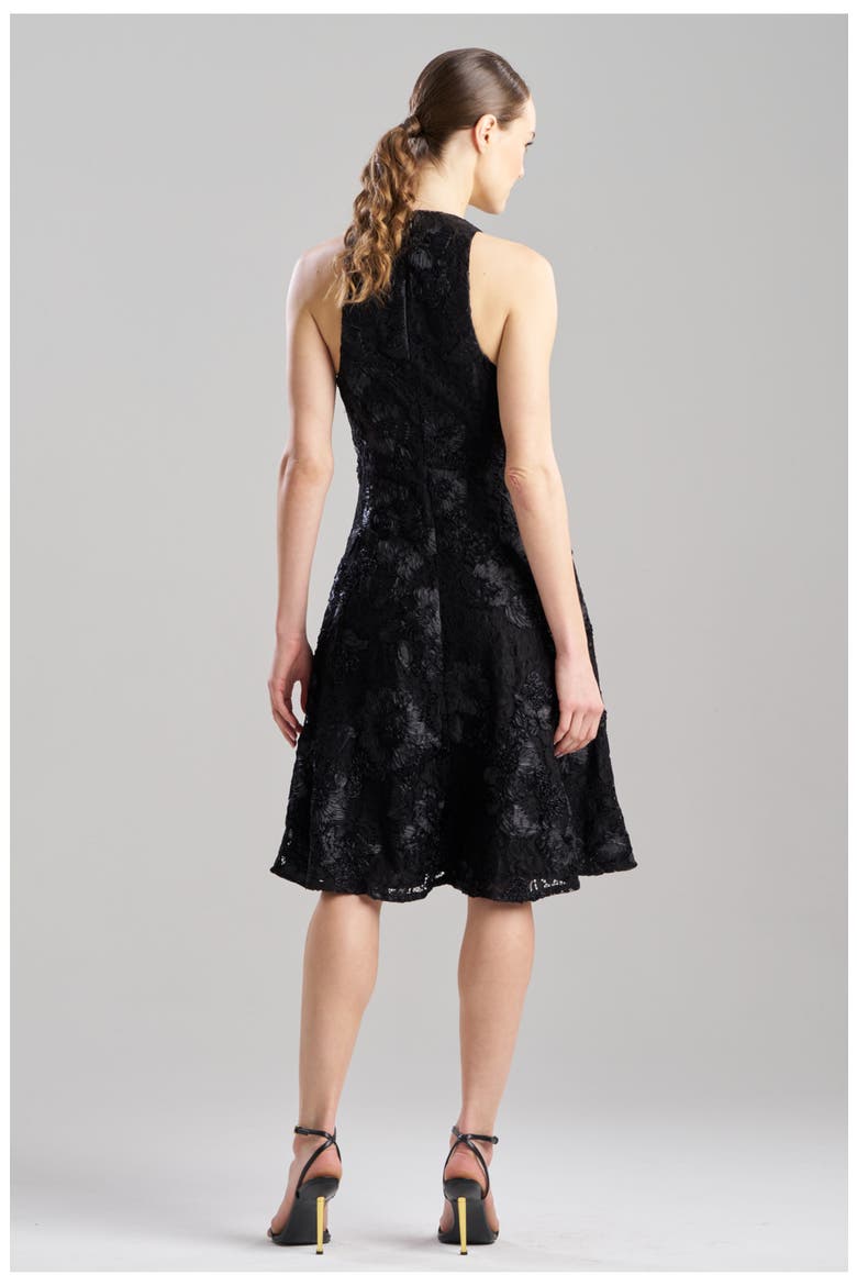 3D Lace V Neck Sheath Dress, Alternate, color, BLACK