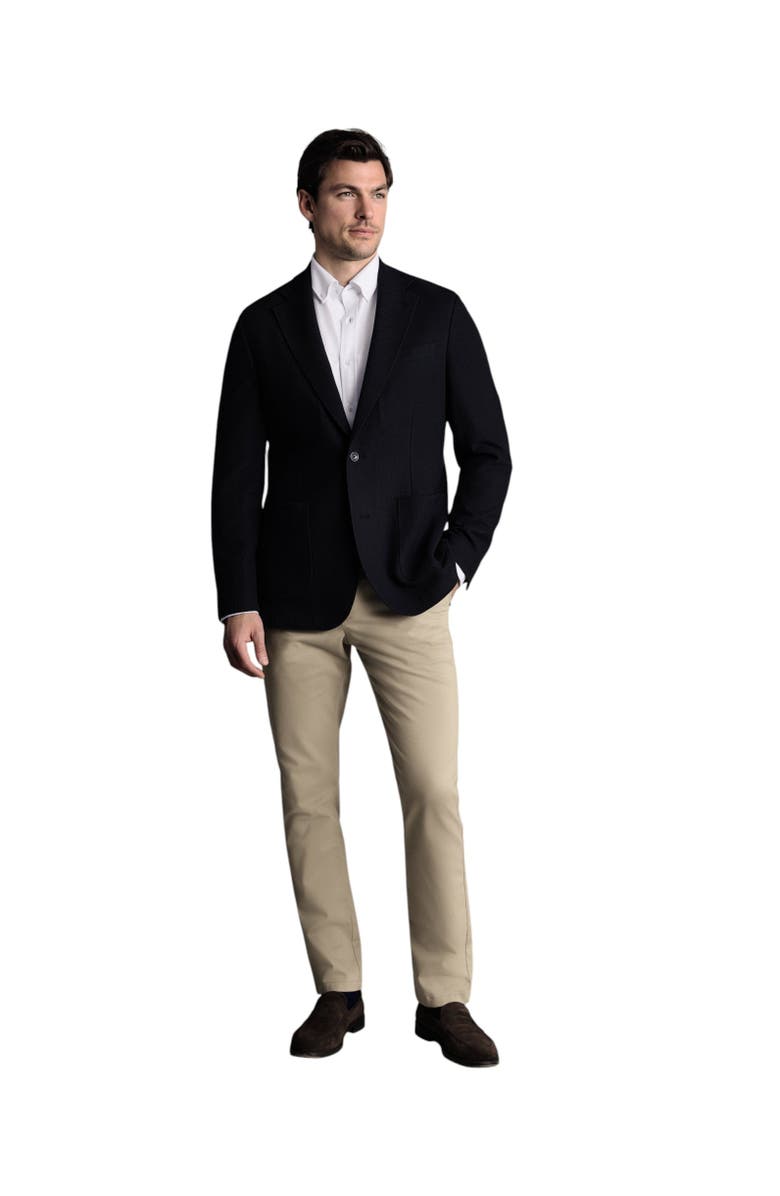 Charles Tyrwhitt Jersey Slim Fit Jacket, Alternate, color, Blue