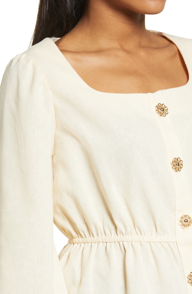 KENDALL + KYLIE Button Front Top, Alternate, color,