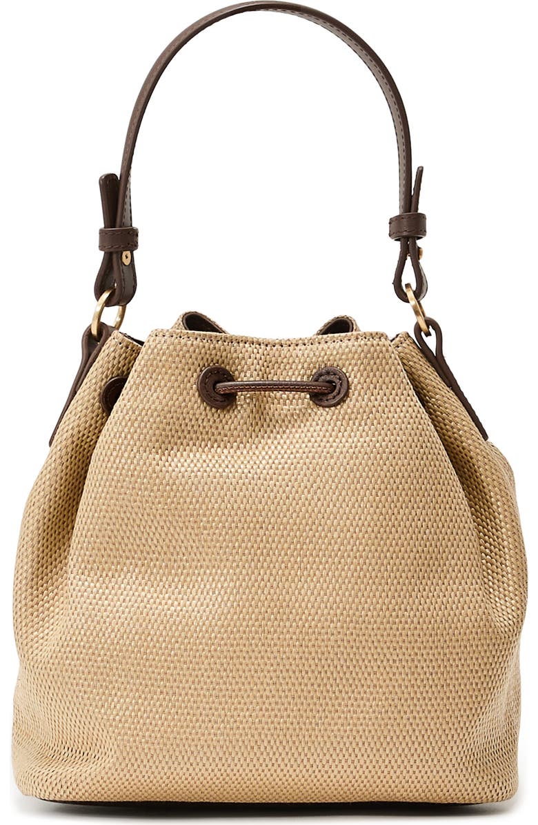 Reiss Evie Woven Bucket Bag, Main, color, Natural