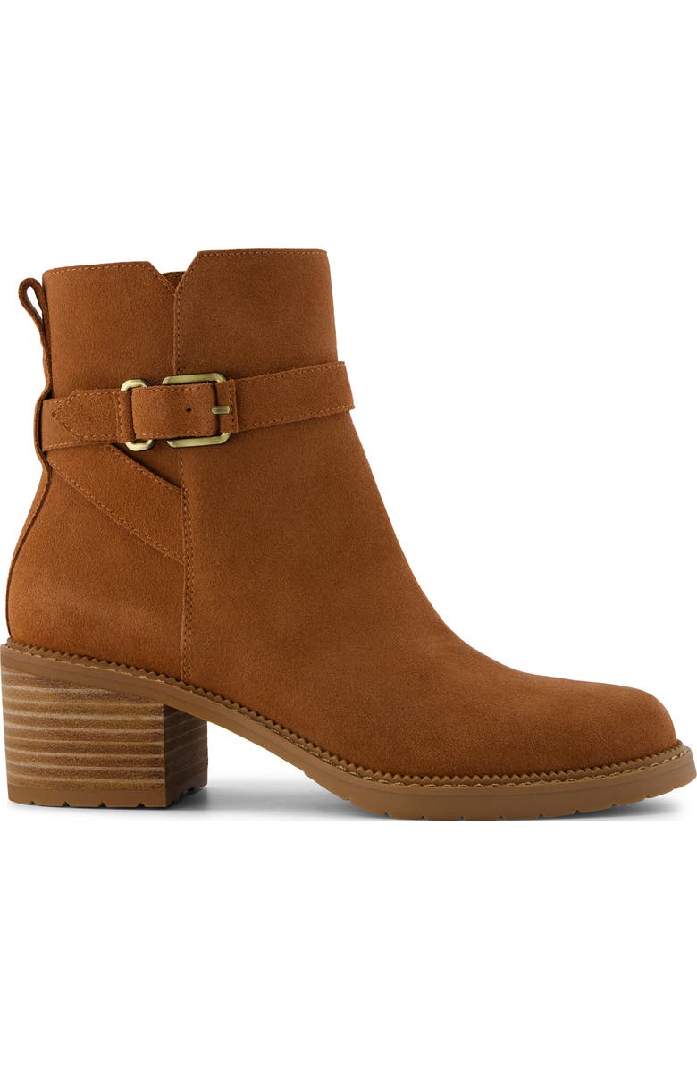 TOMS Hailey Buckle Bootie, Alternate, color, Brown