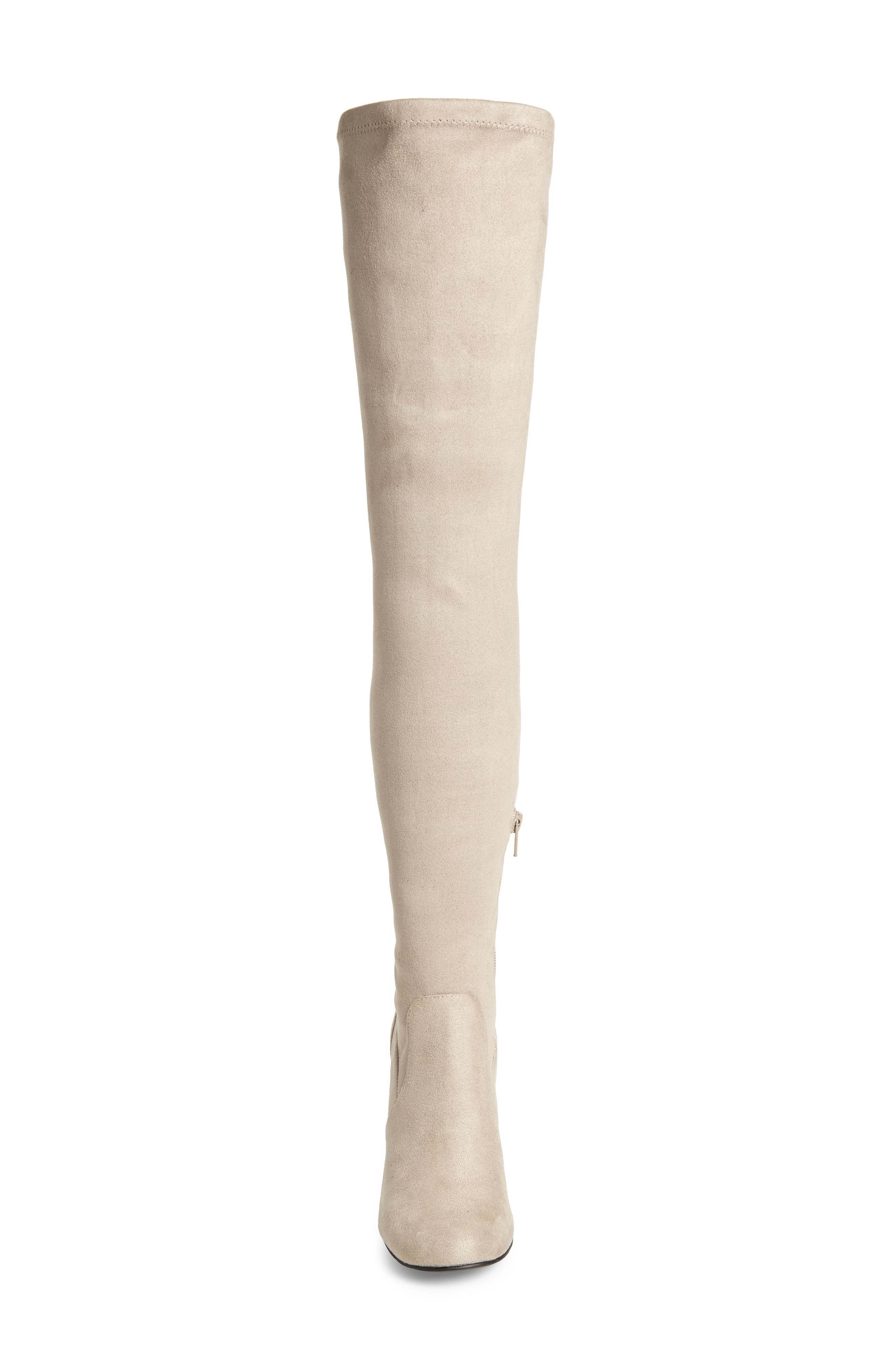 Juniper Over the Knee Boot, Alternate, color, GREY FAUX SUEDE