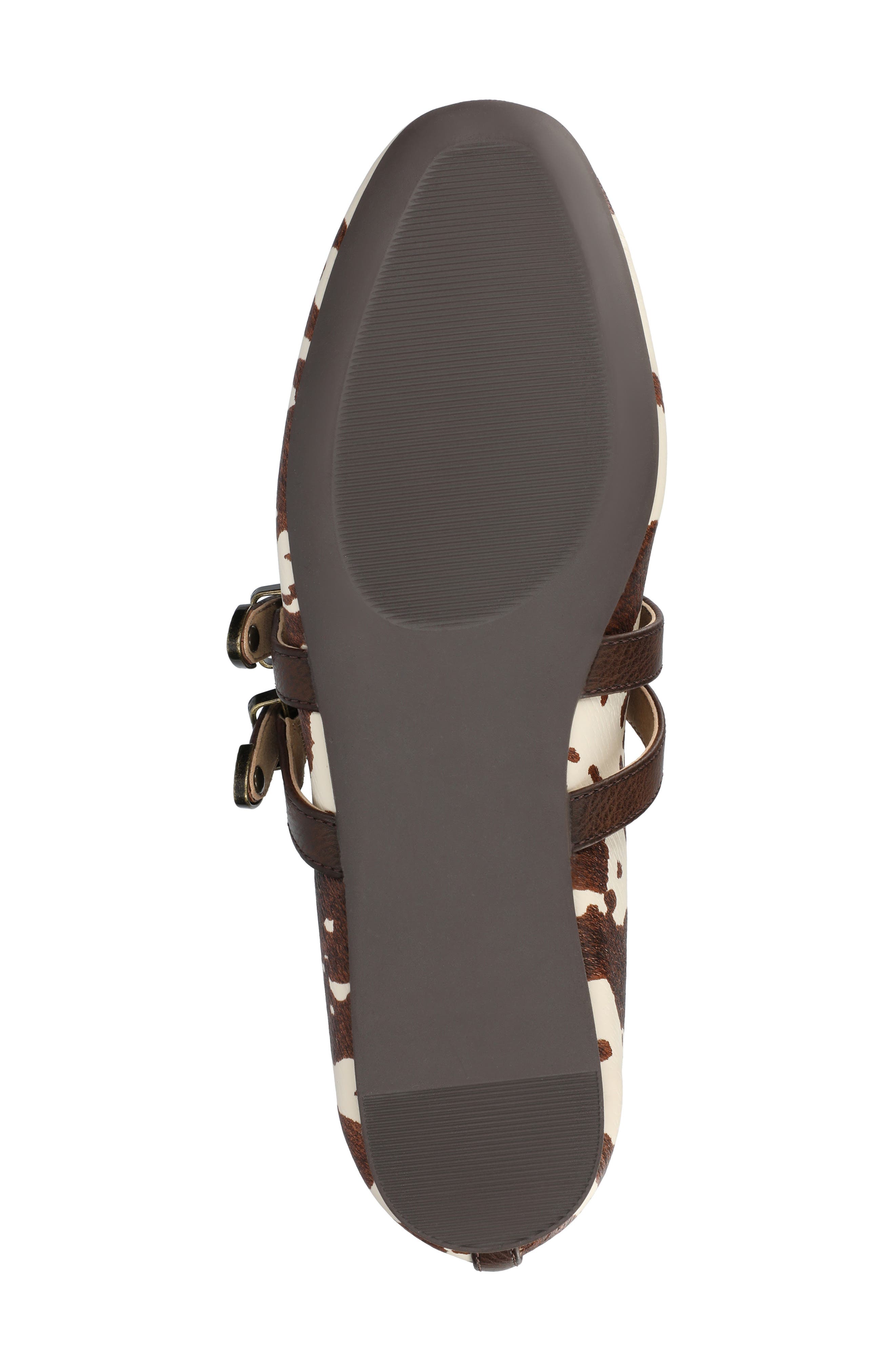 Florene Double Buckle Mary Jane Flat, Alternate, color, COW